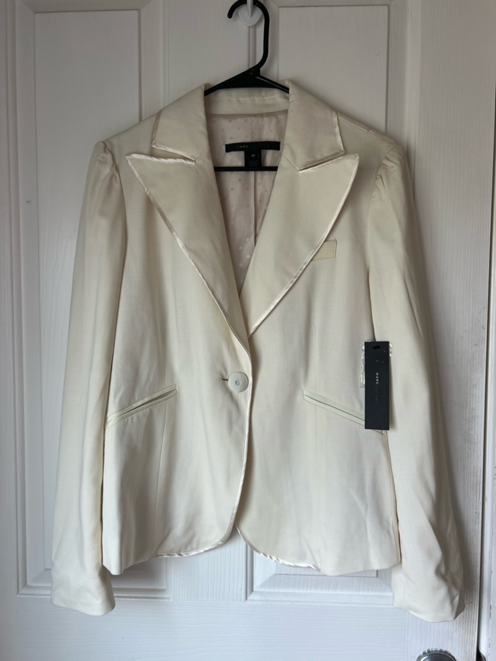 NWT Marc Jacobs New York Women's Cream Single-Button Blazer